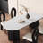 Plain white simple dining table and chair set-111620518