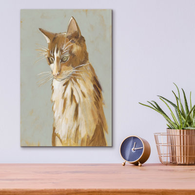  «Lap Cat 2» par Chariklia Zarris, art mural en verre acrylique, 12 po x 16 po