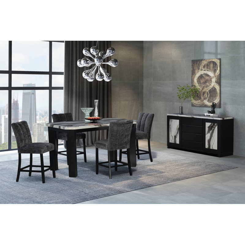 DARK GREY BAR STOOLS KIT OF 2