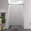 44 - 48 "x 76" Porte de salle de bain coulissante avec quincaillerie, verre trempé transparent de 1/4 "de 6 mm, cadre en aluminium, coffre-fort et souci, paquet