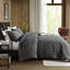 Housse de couette très grand / très grand 3 pièces en sergé de coton 100% délavé, connue pour sa très grande couverture, douceur délavée à la pierre, conception et coton respirant, offrant confort, élégance intemporelle, durabilité et tissu-118929339