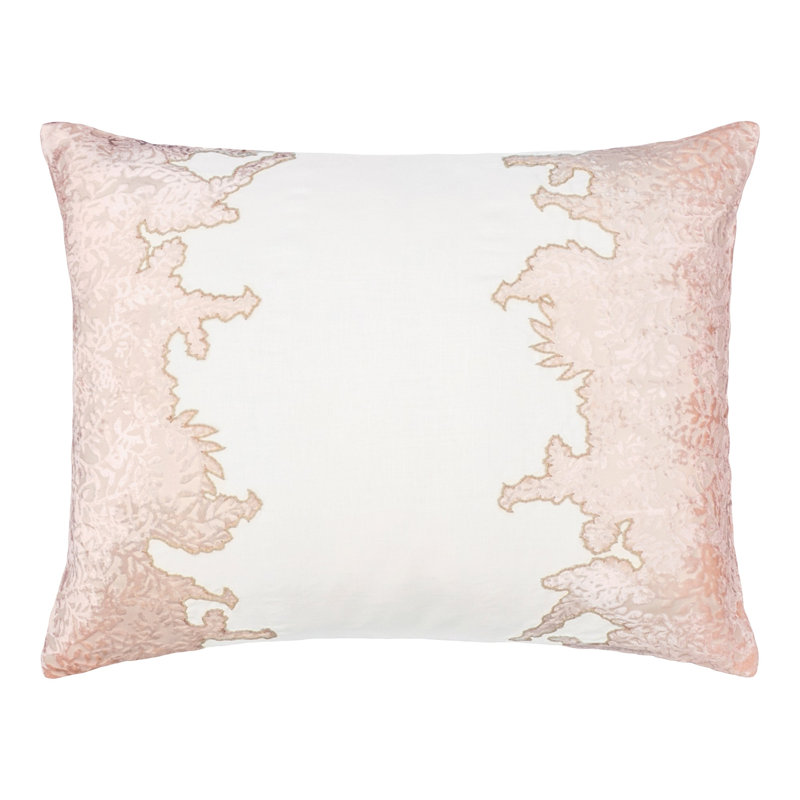 Ferns Floral Linen Throw Pillow, Blossom, Rectangle 16"H x 20" W