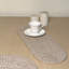 Chemin de table ovale en jute / coton