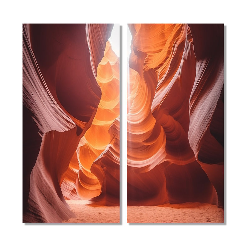 Arizona Antelope Exploration I - Beige, reproduction d'art sur toile à 2 panneaux, 40" H x 40" W, Toile tendue
