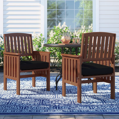 Chaise de patio avec coussin Millersville Shorea