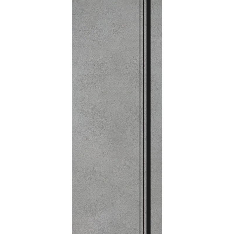 Porte de grange en bois massif massif, Béton, 18 po x 80 po