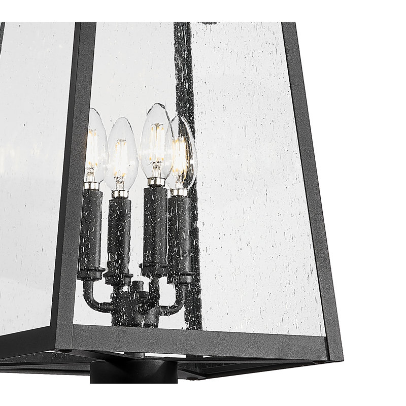 Solis 4 Light Outdoor Post Mounted Fixture in Black