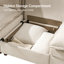 Canapé modulaire surdimensionné à double couche avec rangement et pédale extensible Cashin-2101990414