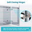 60x63cm LED Bathroom Mirror, Double Door, Acrylic Trim, Anti-Fog, Bluetooth, Shaver Socket, Polished