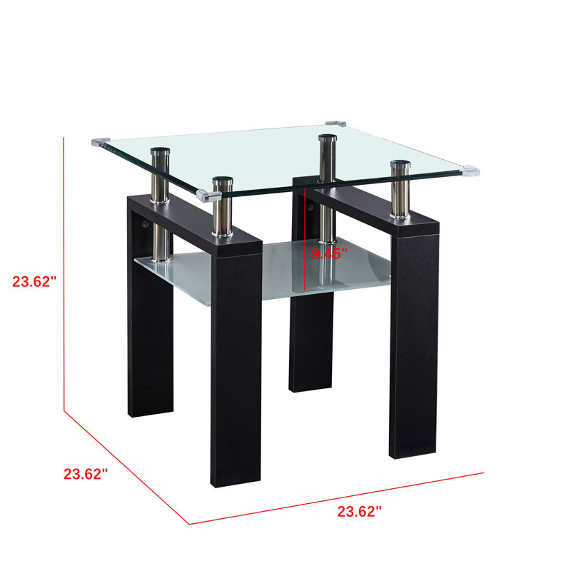 Table de bout Perla, Noir, noir, noir, noir