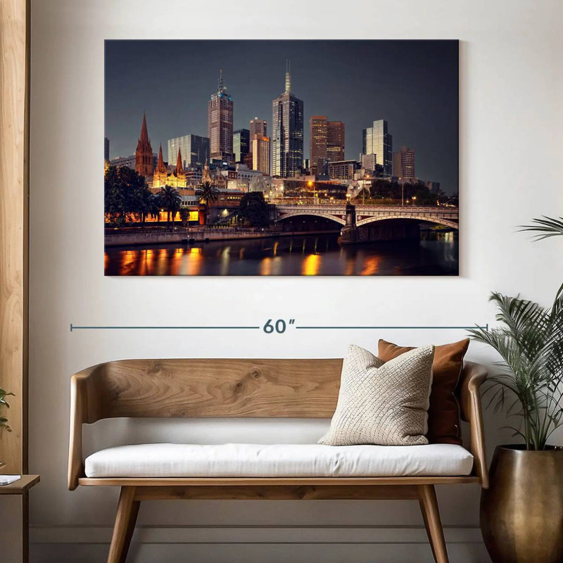 Rorry Melbourne Night Skyline, 34" H x 51" W