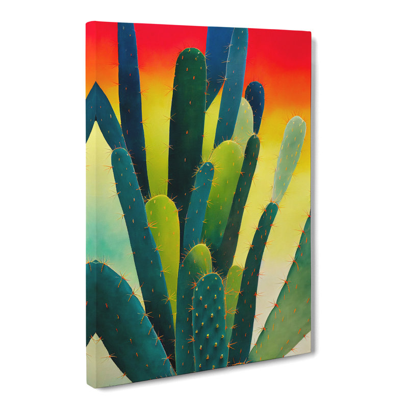 Cactus Cacti - Wrapped Canvas, 50cm H x 35cm W x 3cm D