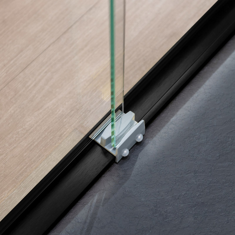 Double Sliding Shower Door 56-60" Width x 72"Height with 1/4"(6mm) Clear Tempered Glass, Matte Black
