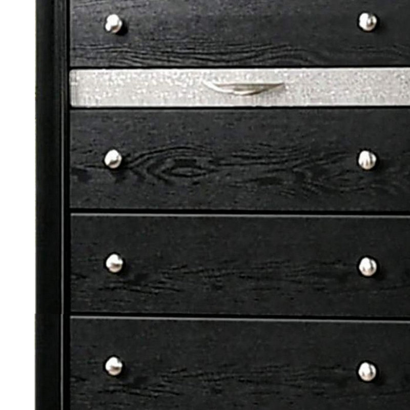 Commode Ludo à 6 tiroirs, 87 cm de large, en bois massif