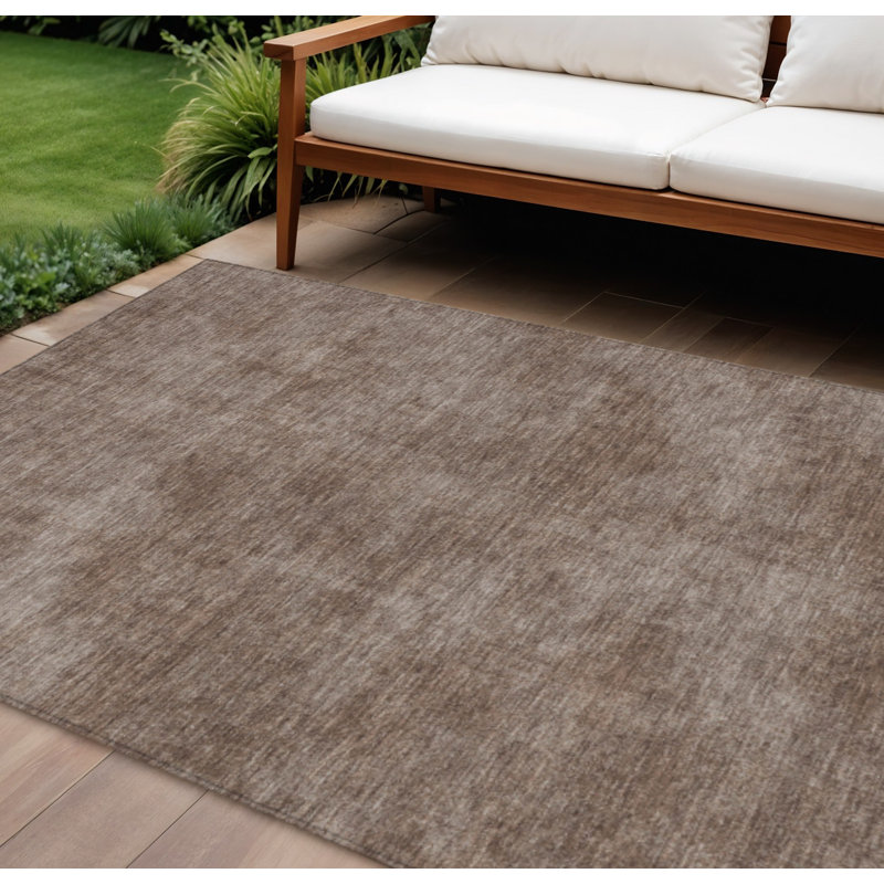 Tapis d'intérieur lavable intérieur brun 9 pi x 12 pi HomeRoots
