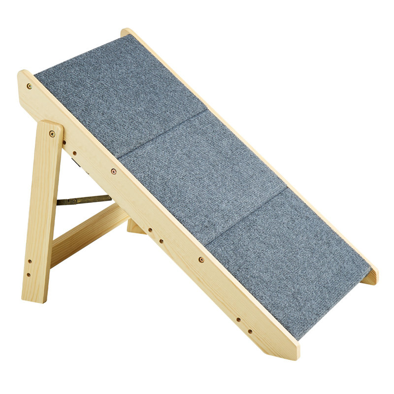 Marches en bois pour animaux de compagnie, escalier convertible pour chien 2 en 1 et rampe pour l'accès aux lits, canapés et véhicules, conception en trois étapes pouvant supporter des animaux de compagnie pesant jusqu'à 150 lb, idéal pour les petites et les grandes races