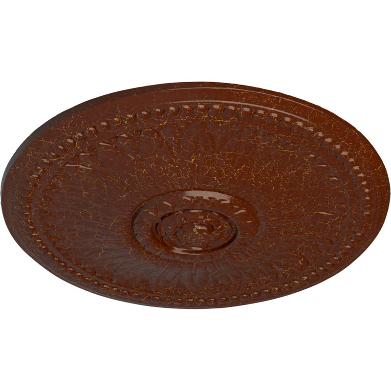 Endurathane Bailey Ceiling Medallion, 18 1/8"OD x 3/4"P (Fits Canopies up to 4"), Hand-Painted Gold Finish
