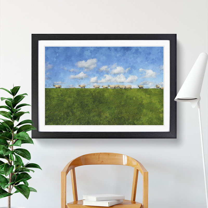 Flock of Sheep Vol.4 - Framed Print, Black Framed, 27cm H x 36cm W x 2cm D