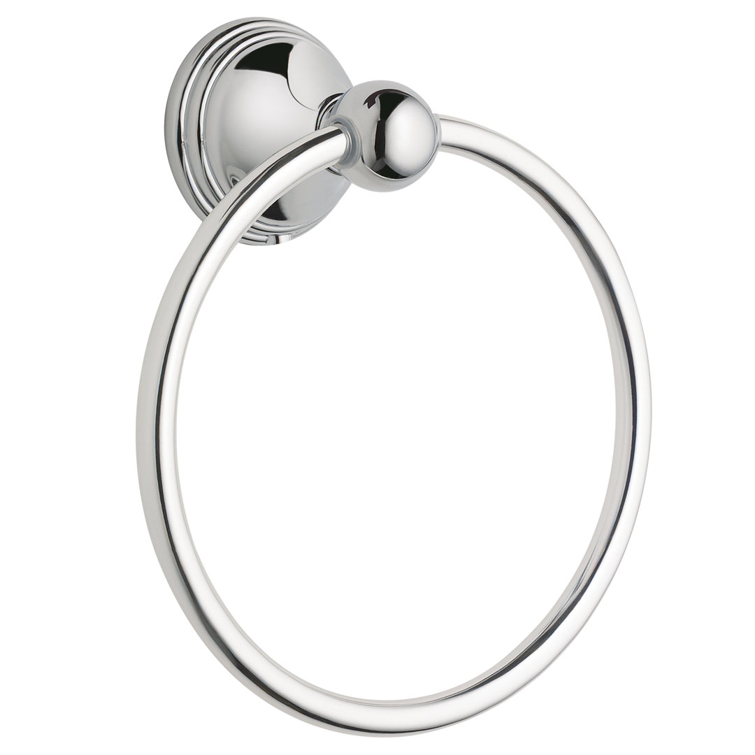 Preston Wall Mounted Towel Ring Moen Finish: Chrome