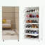 Armoire à chaussures à miroir avec 6 tiroirs rabattables et 4 pieds en métal