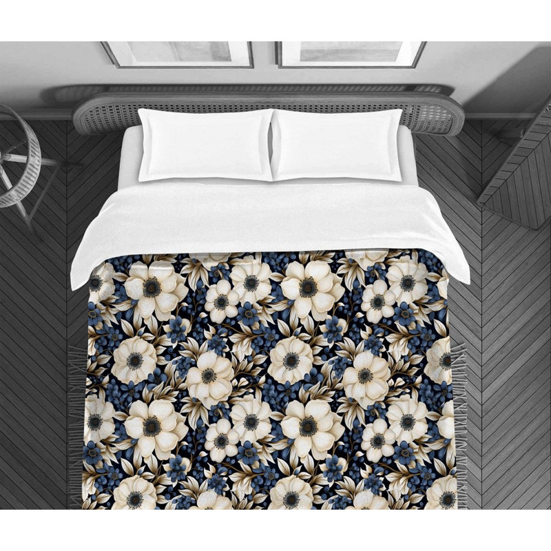 Monnestime Avilez Polyester Floral Comforter, Queen Comforter