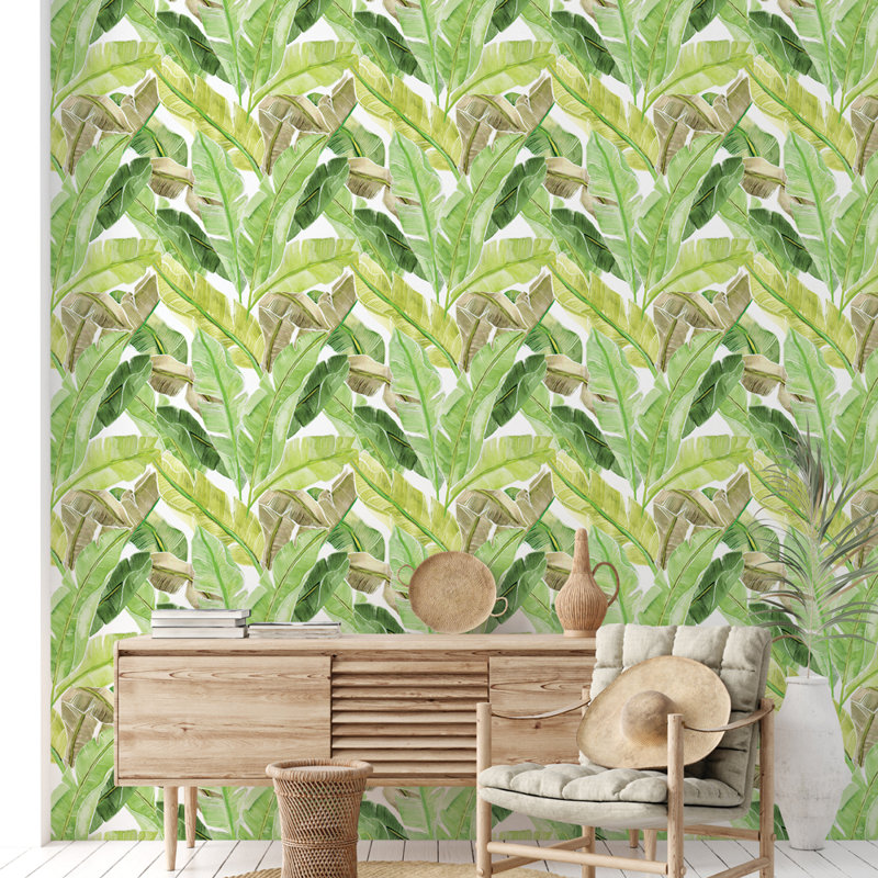 Papier peint adhésif Bahama Palm, Lime