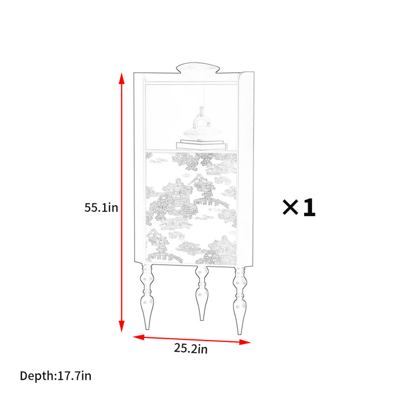Armoire d'appoint de style rétro français
