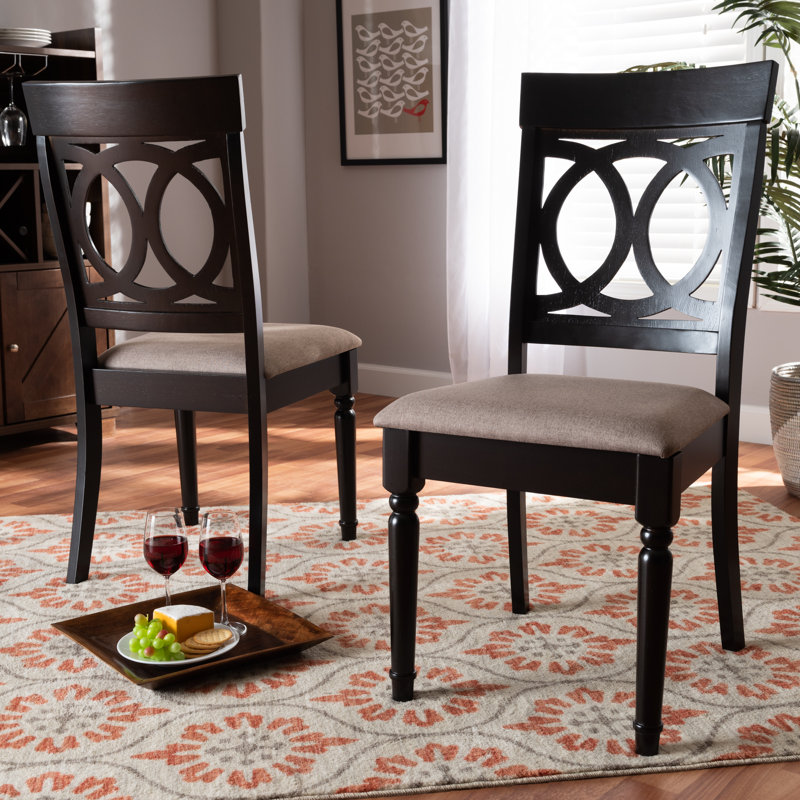 45.47cm H Polyester Blend Upholstered Cross Back Side Chair