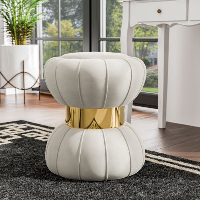 Cerjio Velvet Ottoman