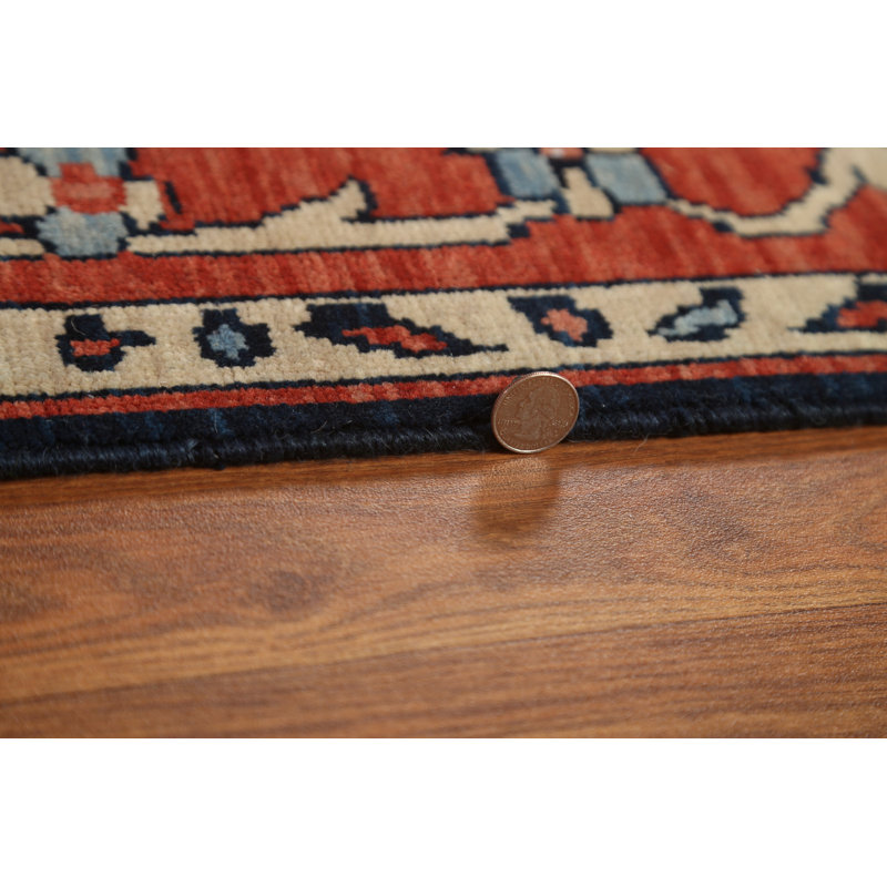 One-of-a-Kind 9'9" x 13'0" Rectangle Wool Area Rug in Beige and Blue