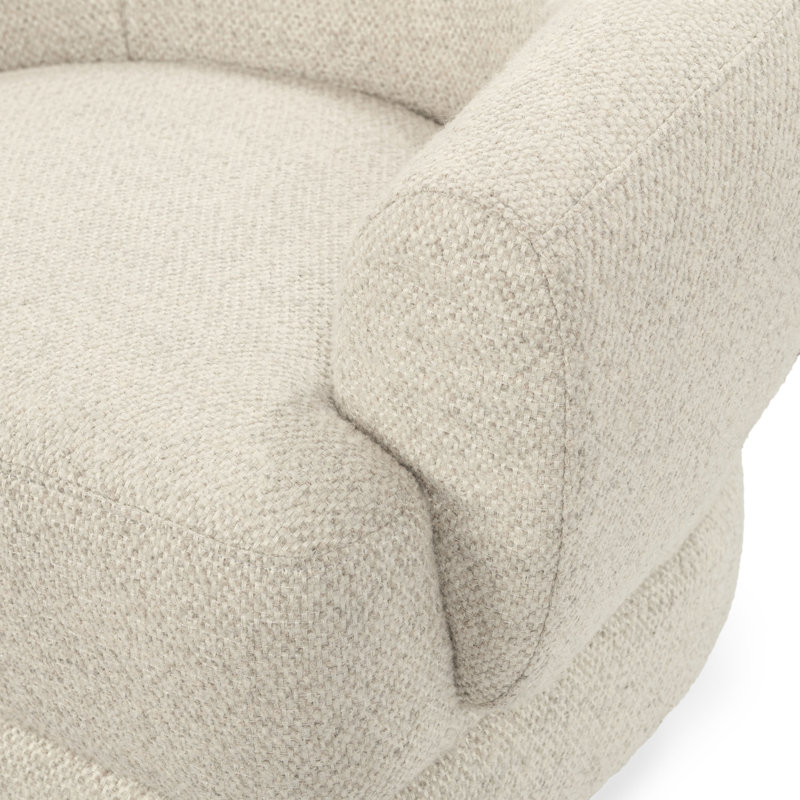 Fauteuil d'appoint pivotant rembourré Chassia