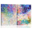 2 pièces d'art mural encadré abstrait bleu marine et blanc sur toile, bloc de couleur simple pour le salon, la chambre, la salle de bain, le bureau, prêt à être suspendu, 12 po x 16 po