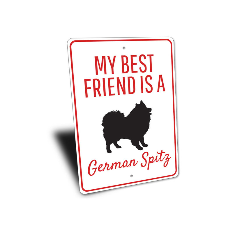 Plaque en aluminium allemand Spitz, H 18 po x l 12 po x P 0,06 po