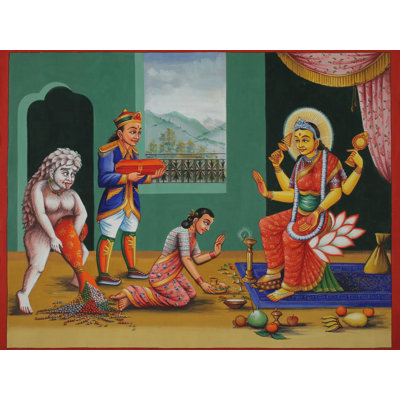 Newari Goddess Lakshmi Ceremony (Brocadeless Thangka)