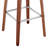 Elegant Swivel Bar Stool with Faux Leather and Walnut Wood-1287352586