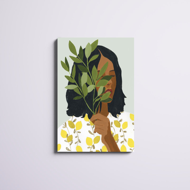 «Botany Portrait I», peinture sur toile, H 36 po x l 24 po