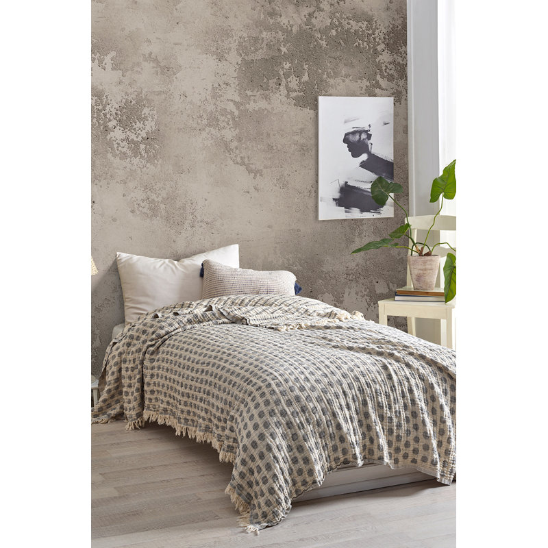 Courtepointe 100% coton Deady, Anthracite