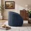 Fauteuil d'appoint pivotant de luxe avec revêtement en microfibre