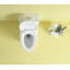 Siège de toilette allongé en plastique à fermeture silencieuse avec housse de siège, fixation rapide-114382026
