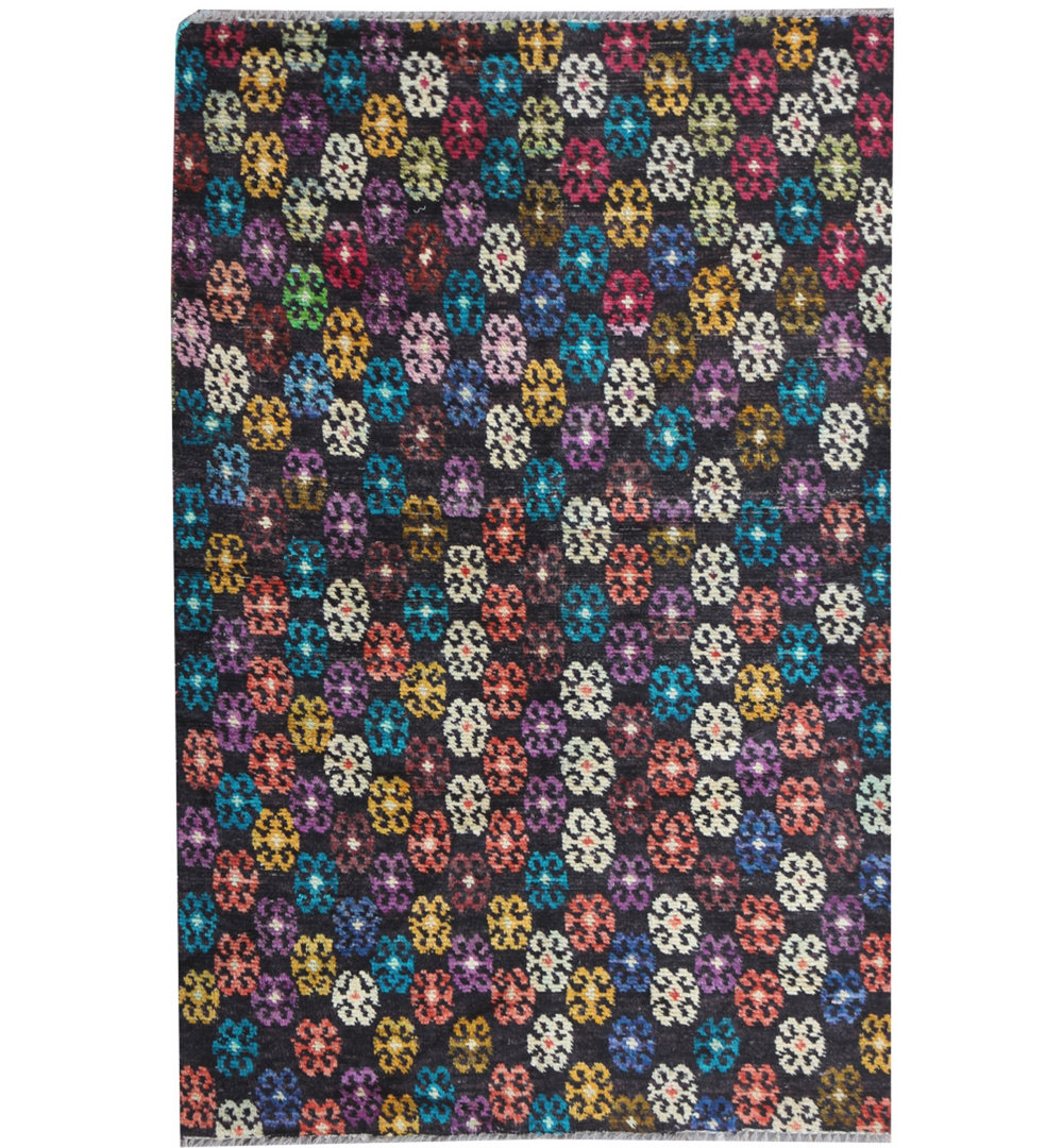 Geometric Hand Knotted 118cm X 180cm Area Rug