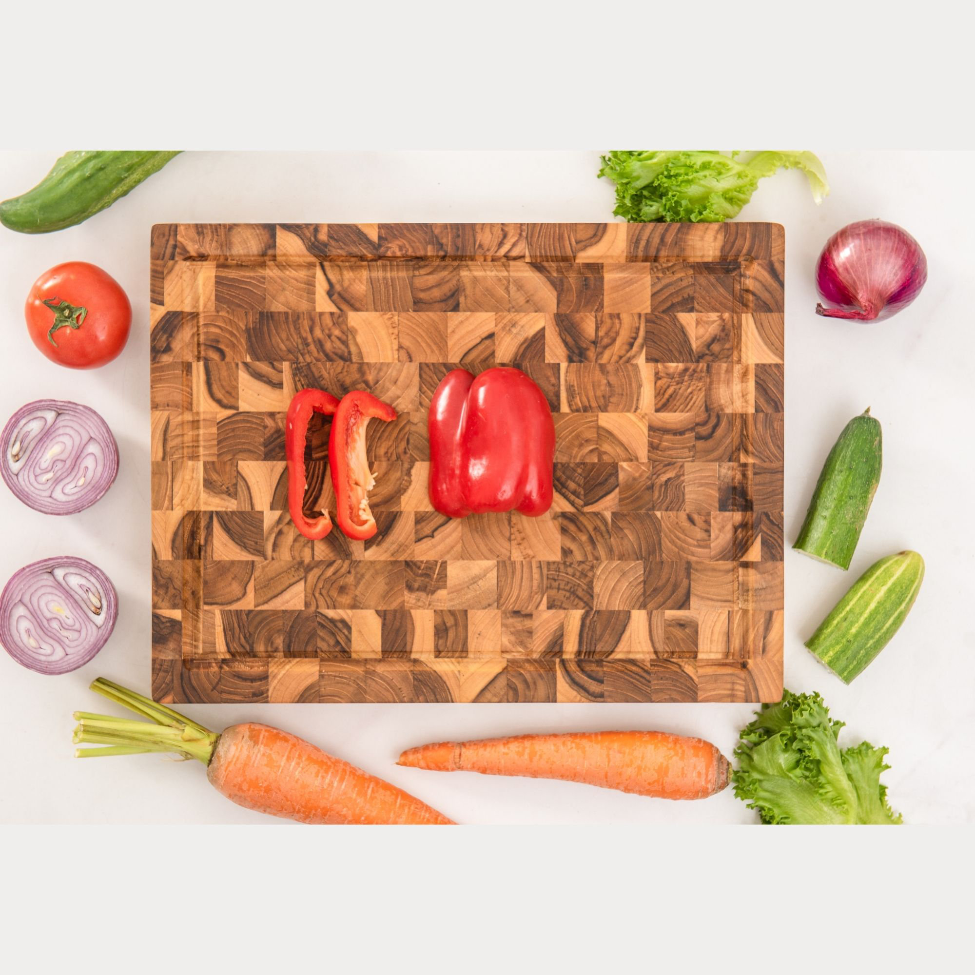 Royal Craft Wood Cutbosets Organic Bamboo Cutting Board with Juice Groove  5-Piece Set & Reviews