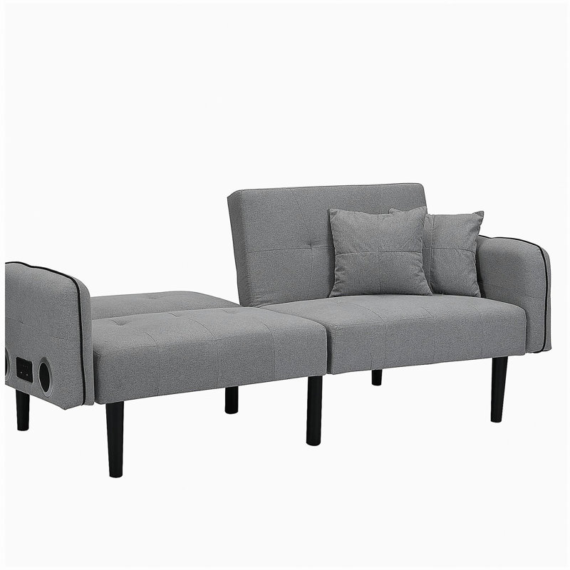 Folding Ottoman Sofa Bed with stereo (Grey)