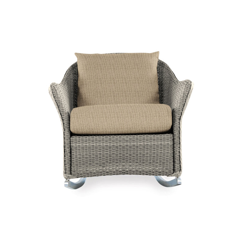 Weekend Retreat Outdoor Rocker Chair, Pewter, Charlotte Sparrow
