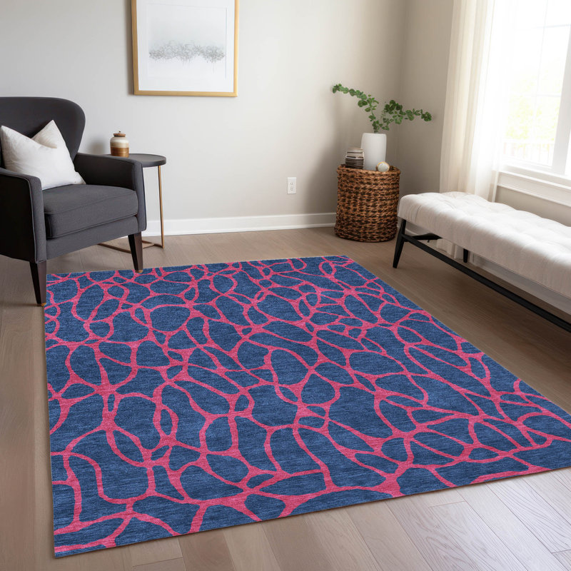 Tapis intérieur / extérieur bleu Elowira , 3 pi x 5 pi
