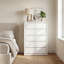 Commode moderne à 5 tiroirs de 80 cm (31,5 po), bords arrondis, idéal pour le rangement dans la chambre.-84512110