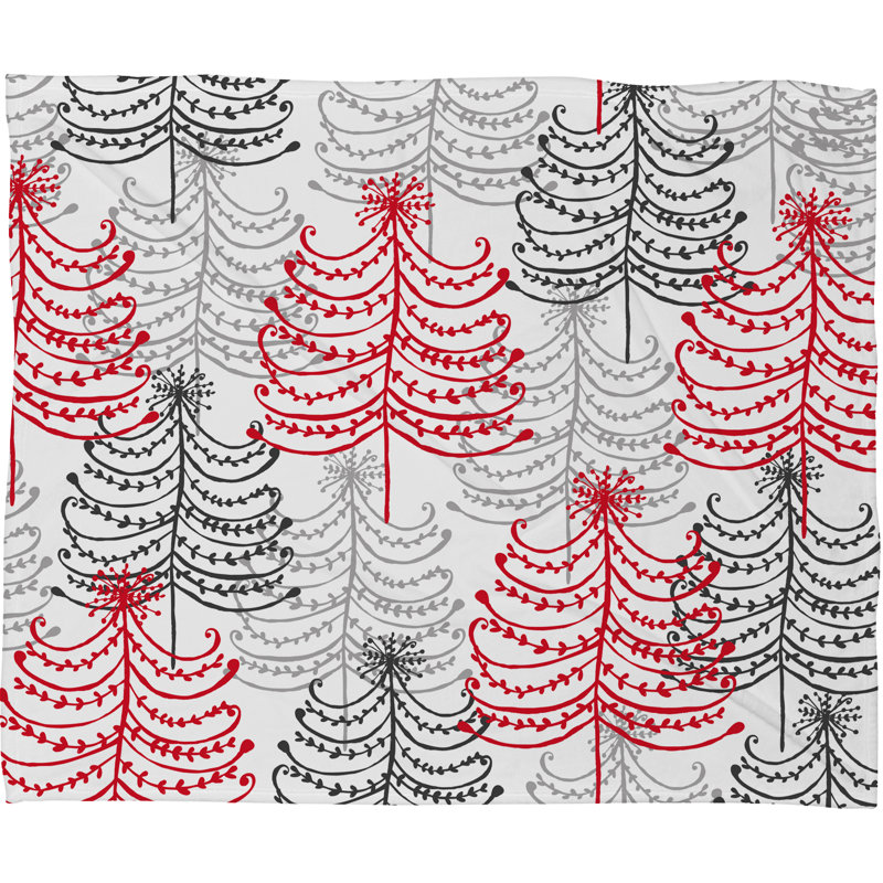 Jeté en polaires pelucheux doodle trees Rachael Taylor, Petit