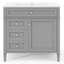 Meuble-lavabo simple 36,01 po avec plateau en bois manufacturé Dragen-1533120760