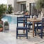 Ensemble de 2 chaises d'extérieur bleu marine: PEHD solide et résistant aux intempéries-1399699364