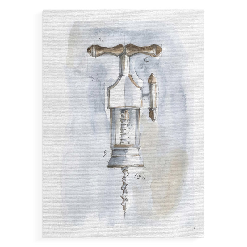 Tire-bouchon Variété IV - Impression sur toile seulement - NON-CADRE, H 18 po x l 12 po