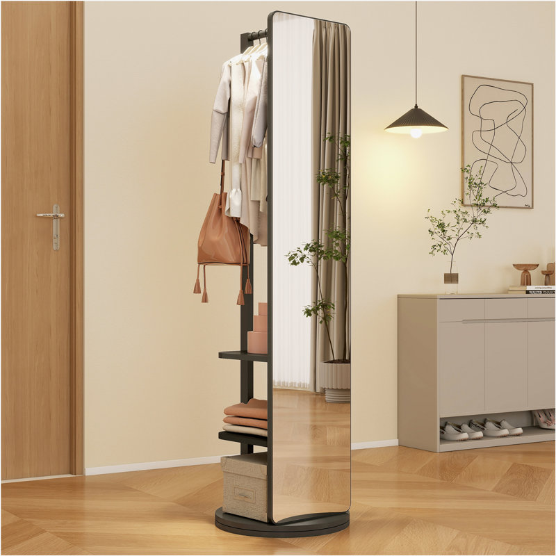 Miroir pleine grandeur, 65,7 po x 17,7 po, Noir